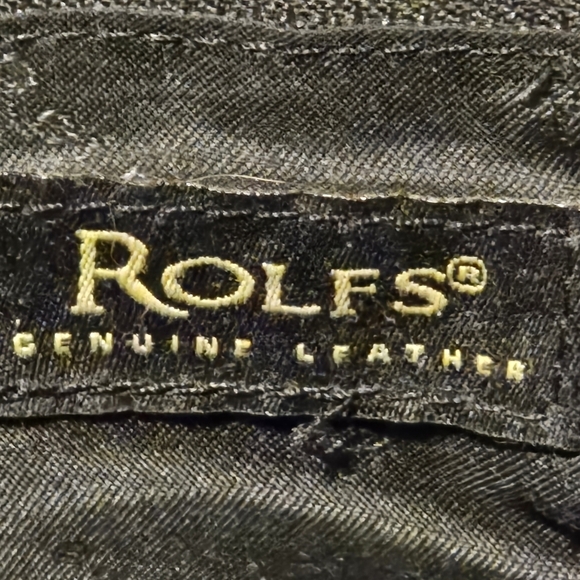 Rolfs Genuine Black Leather Handbag Vintage 90s Shoulder bag 9x12x4" - Picture 6 of 13